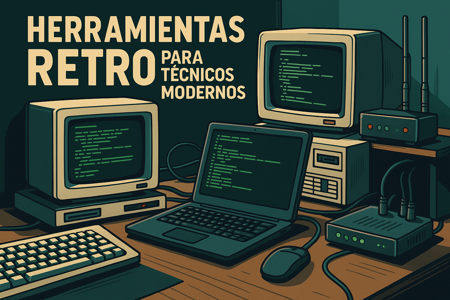 Herramientas retro estilo terminal